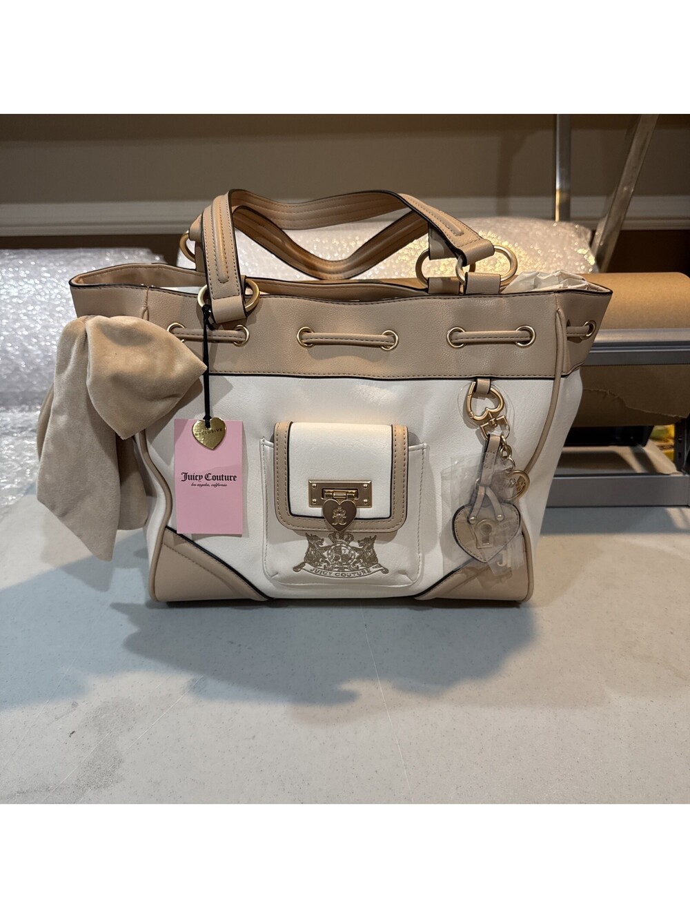 Juicy Couture Royal to Juicy Daydreamer Soft White W/Charm NWT